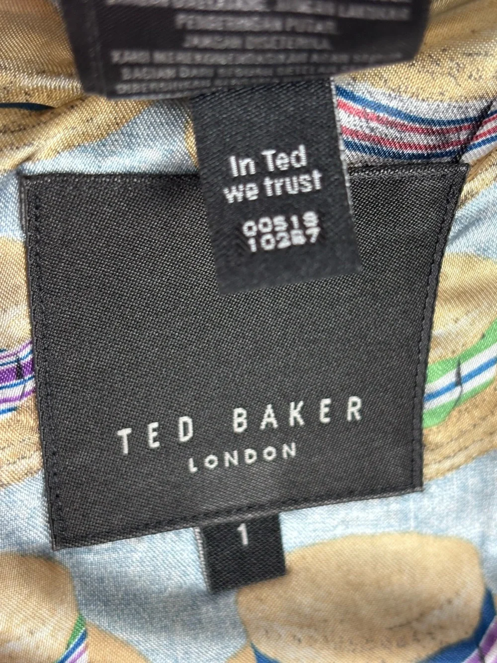 Ted Baker London Linen Cotton Herringbone Blazer Navy Sport Coat Size 1